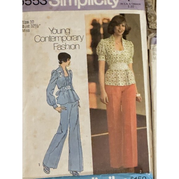 Lot of  20 Vintage Sewing Patterns 70s 80s +  Boho Retro bell bottoms - Picture 6 of 16